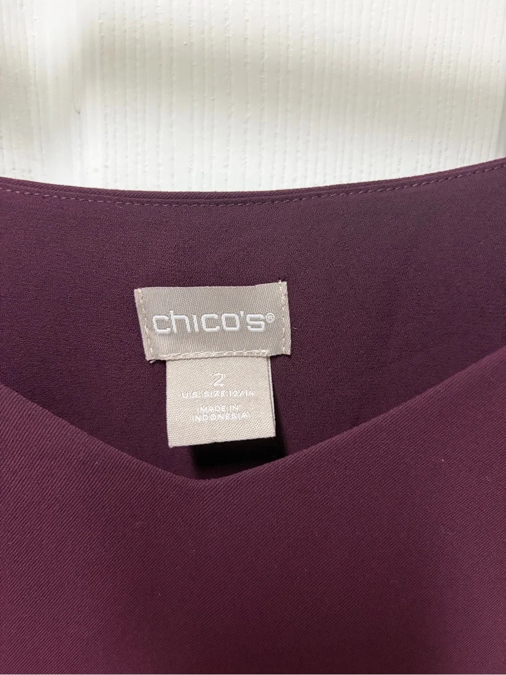 Chico's Maroon Two-Piece Tunic Set